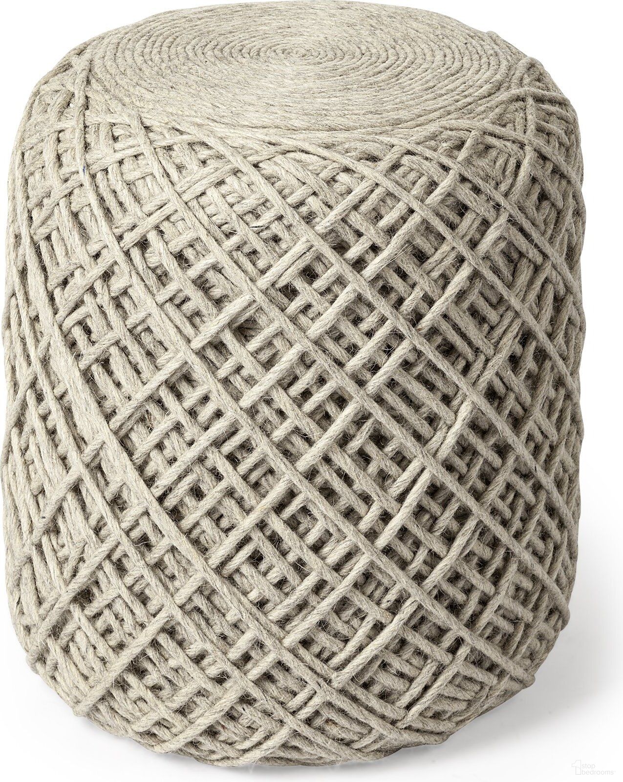 The appearance of Allium Handwoven Wool Cylindrical Pouf In Oatmeal designed by Mercana in the modern / contemporary interior design. This oatmeal piece of furniture was selected by 1StopBedrooms from Allium Collection to add a touch of cosiness and style into your home. Sku: 68729. Material: Wool.