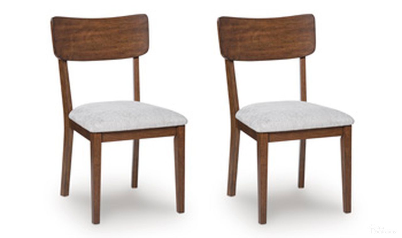 The appearance of Allstream Dining Chair Set of 2 In Brown designed by Signature Design by Ashley in the transitional interior design. This brown piece of furniture  was selected by 1StopBedrooms from Allstream Collection to add a touch of cosiness and style into your home. Sku: NCD609-07. Material: Fabric. Chair Type: Side Chair.