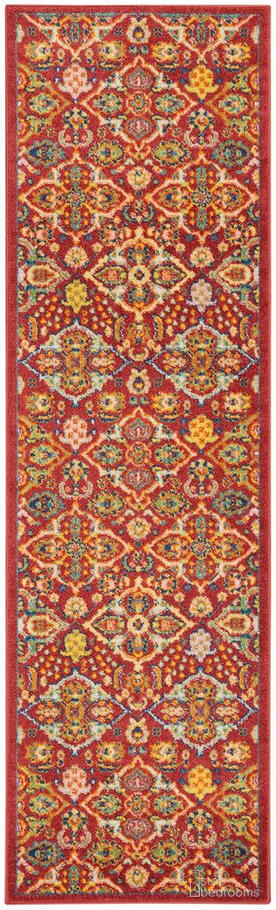 Allur 2'3" x 7'6" Indoor Rug In Red Multi