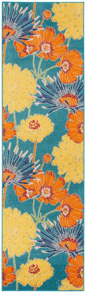 Allur 2'3" x 7'6" Indoor Rug In Turquoise