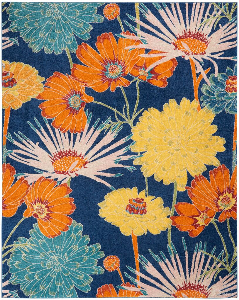 Allur 9' x 12' Contemporary Indoor Rug In Navy Multi