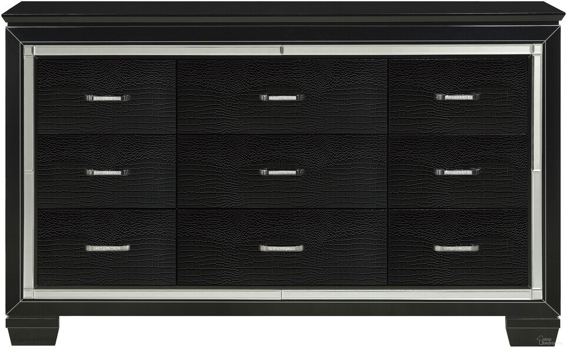 The appearance of Allura Black Dresser designed by Homelegance in the modern / contemporary interior design. This black piece of furniture  was selected by 1StopBedrooms from Allura Collection to add a touch of cosiness and style into your home. Sku: 1916BK-5. Material: Wood.