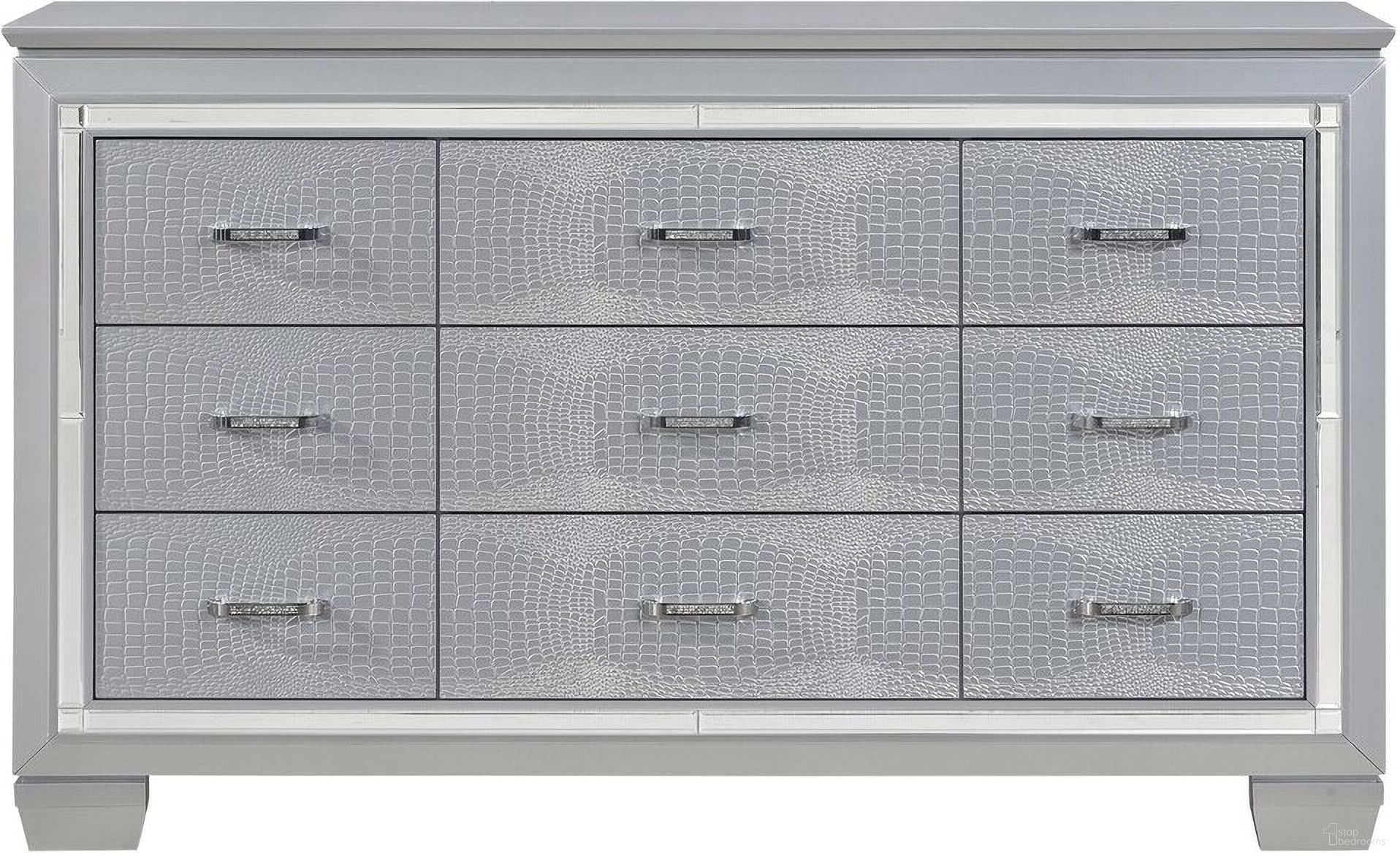 The appearance of Allura Silver Dresser designed by Homelegance in the modern / contemporary interior design. This silver piece of furniture was selected by 1StopBedrooms from Allura Collection to add a touch of cosiness and style into your home. Sku: 1916-5. Material: Wood.