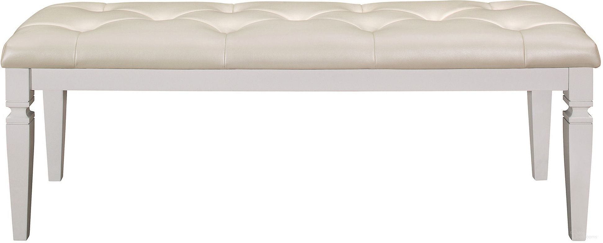 The appearance of Allura White Bench designed by Homelegance in the modern / contemporary interior design. This white piece of furniture  was selected by 1StopBedrooms from Allura Collection to add a touch of cosiness and style into your home. Sku: 1916W-FBH. Material: Wood.