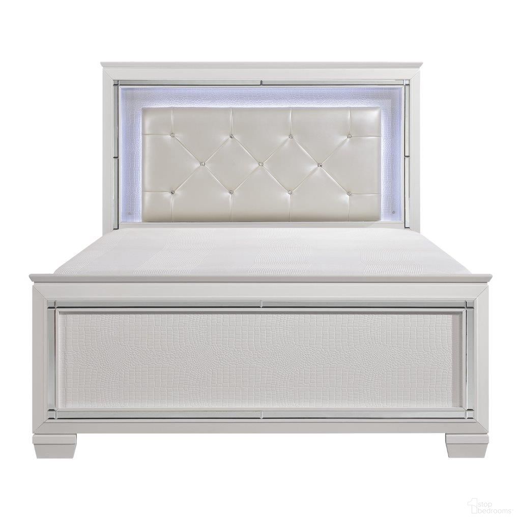 The appearance of Allura California King Panel Bed with LED Lighting In Transparent and White designed by Homelegance in the glam interior design. This white piece of furniture was selected by 1StopBedrooms from Allura Collection to add a touch of cosiness and style into your home. Sku: 1916KW-1;1916KW-2;1916KW-3CK. Bed Type: Panel Bed. Material: Faux Leather. Bed Size: California King.