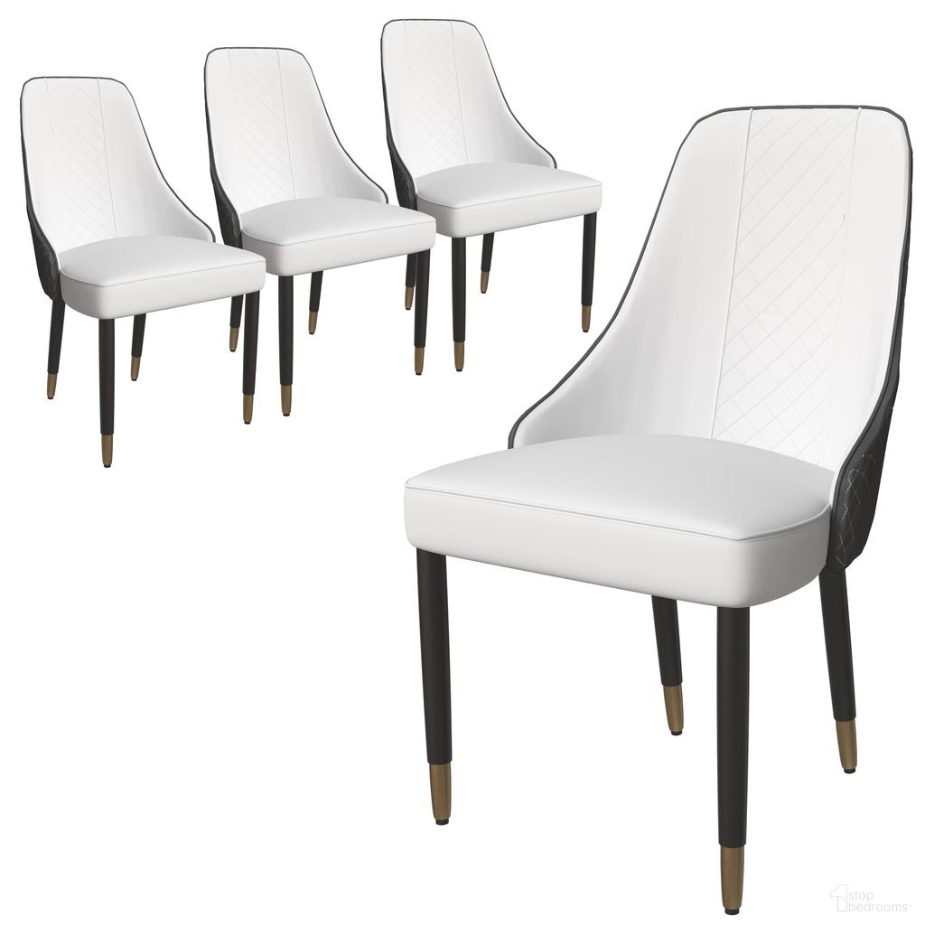 Allure Modern Dining Chair Set of 2 In Black Fabric
