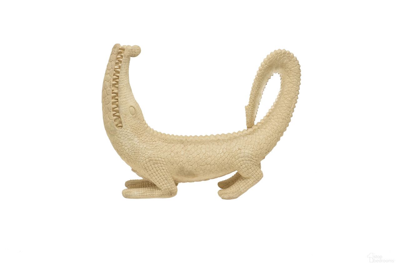 The appearance of Ally Alligator In Off White designed by Maitland-Smith in the modern / contemporary interior design. This off white piece of furniture was selected by 1StopBedrooms from Maitland Smith Collection to add a touch of cosiness and style into your home. Sku: 8114-10. Material: Stone.