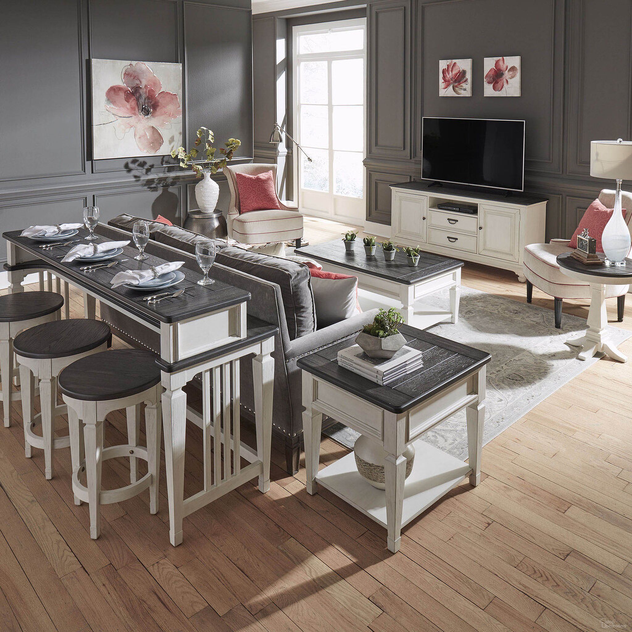 The appearance of Allyson Park Rectangular Occasional Table Set designed by Liberty in the traditional interior design. This white charcoal piece of furniture was selected by 1StopBedrooms from Allyson Park Collection to add a touch of cosiness and style into your home. Sku: 417-OT1010;417-OT1021. Material: Pine.