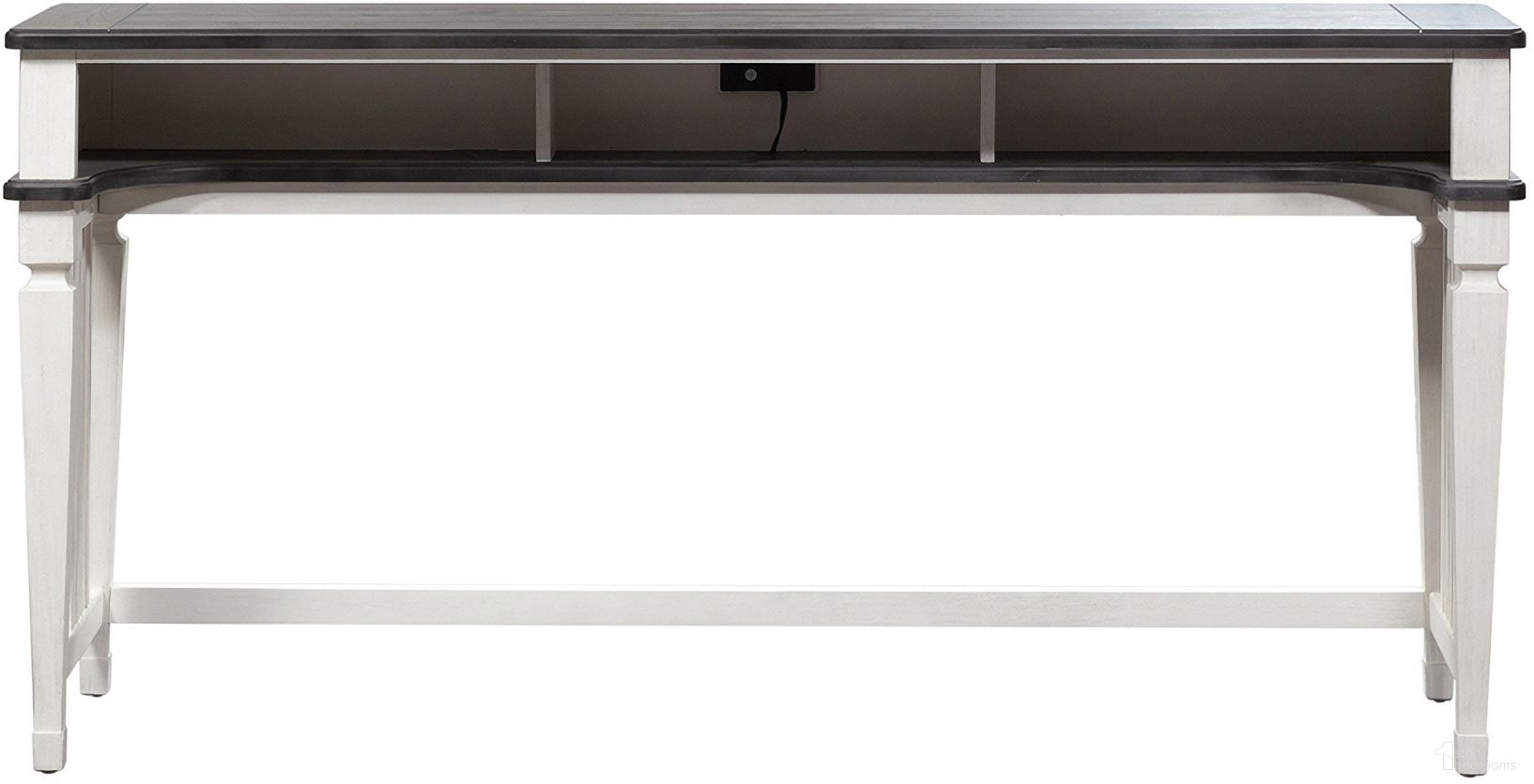 The appearance of Allyson Park Wirebrushed White Console Bar Table designed by Liberty in the country / farmhouse interior design. This white piece of furniture was selected by 1StopBedrooms from Allyson Park Collection to add a touch of cosiness and style into your home. Sku: 417-OT7637. Material: Pine.