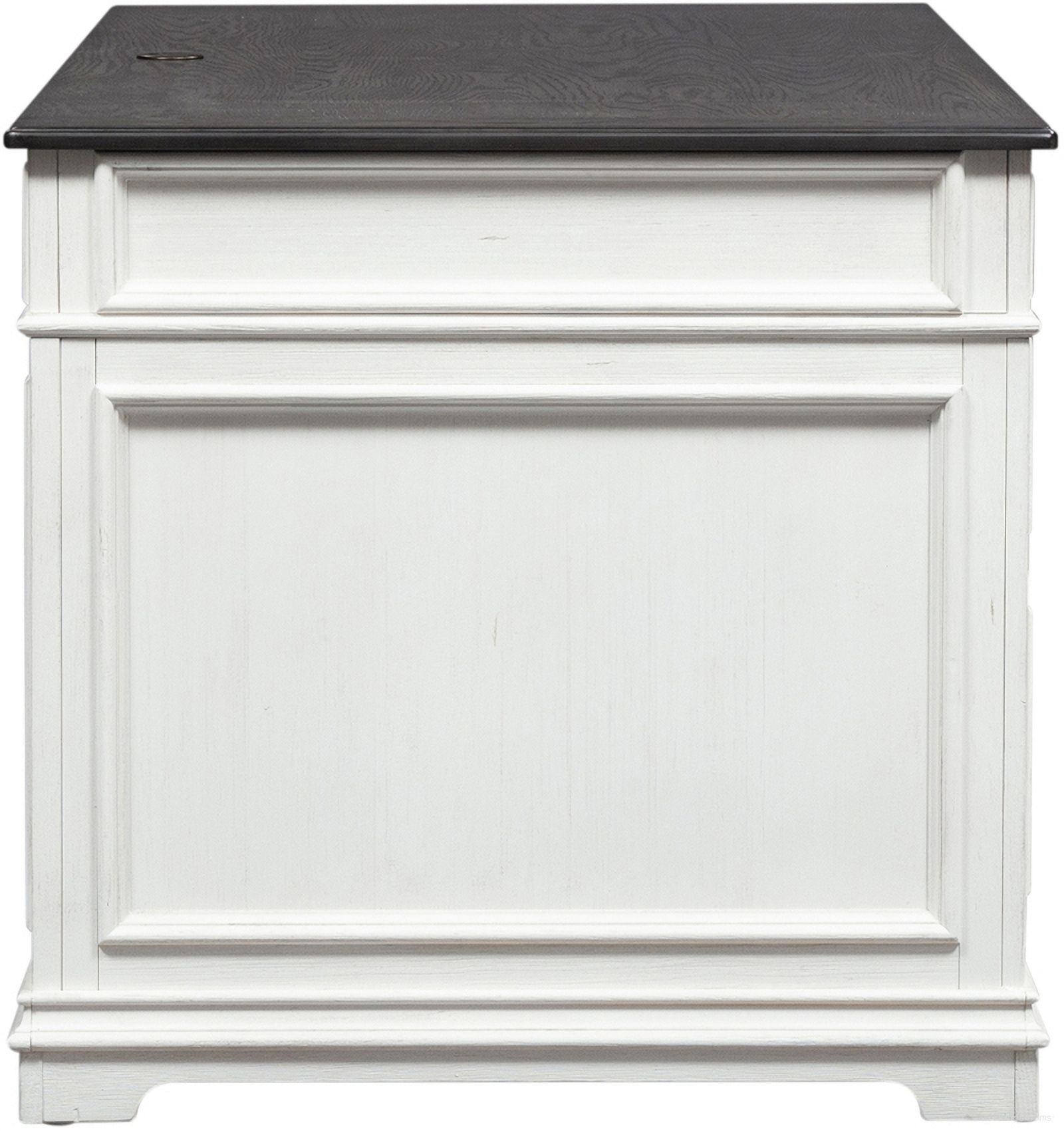 Allyson Park Wirebrushed White Executive Desk by Liberty | 1StopBedrooms
