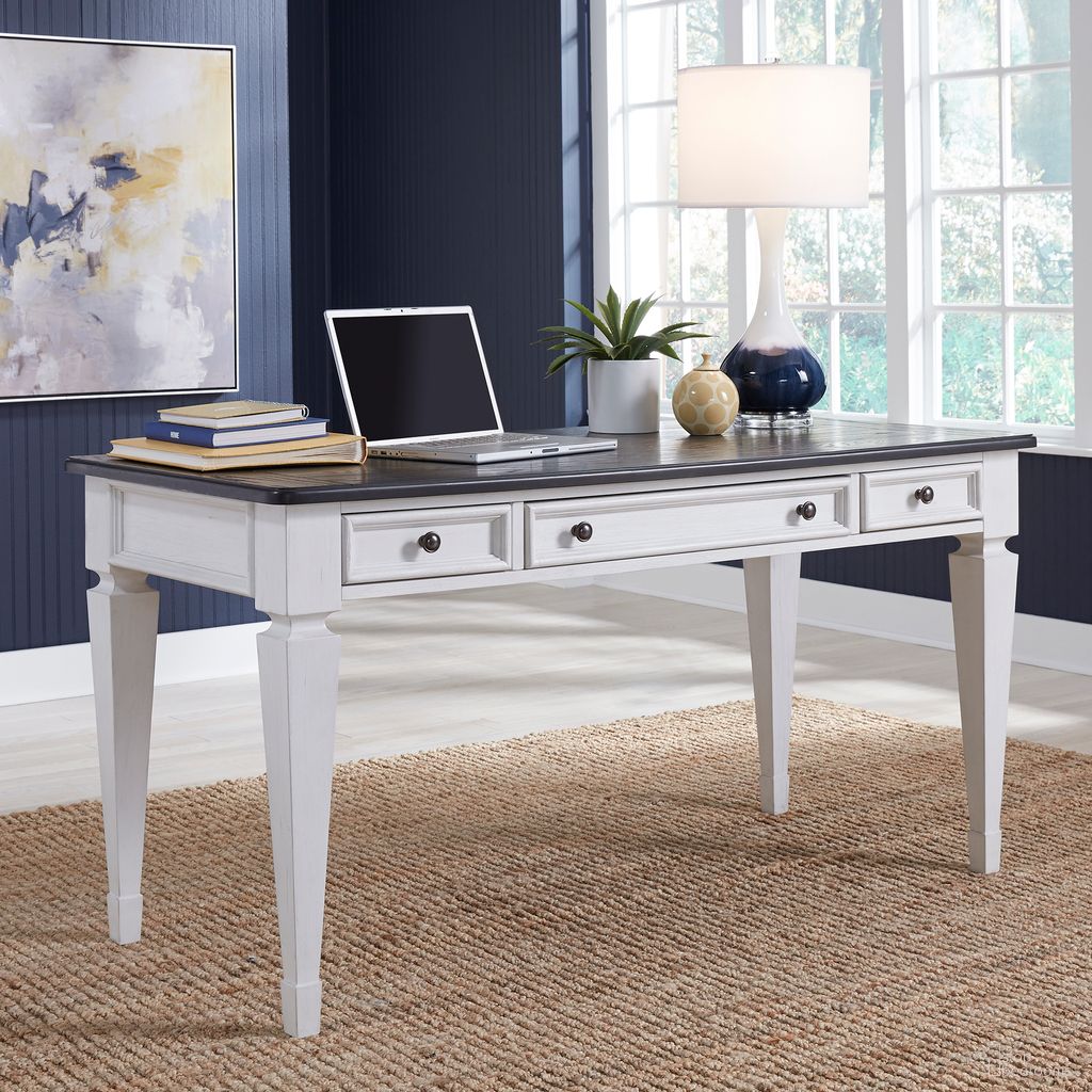 The appearance of Allyson Park Wirebrushed White Home Office Set designed by Liberty in the transitional interior design. This white piece of furniture was selected by 1StopBedrooms from Allyson Park Collection to add a touch of cosiness and style into your home. Sku: 417-HO107;417-C1500S. Material: Pine.
