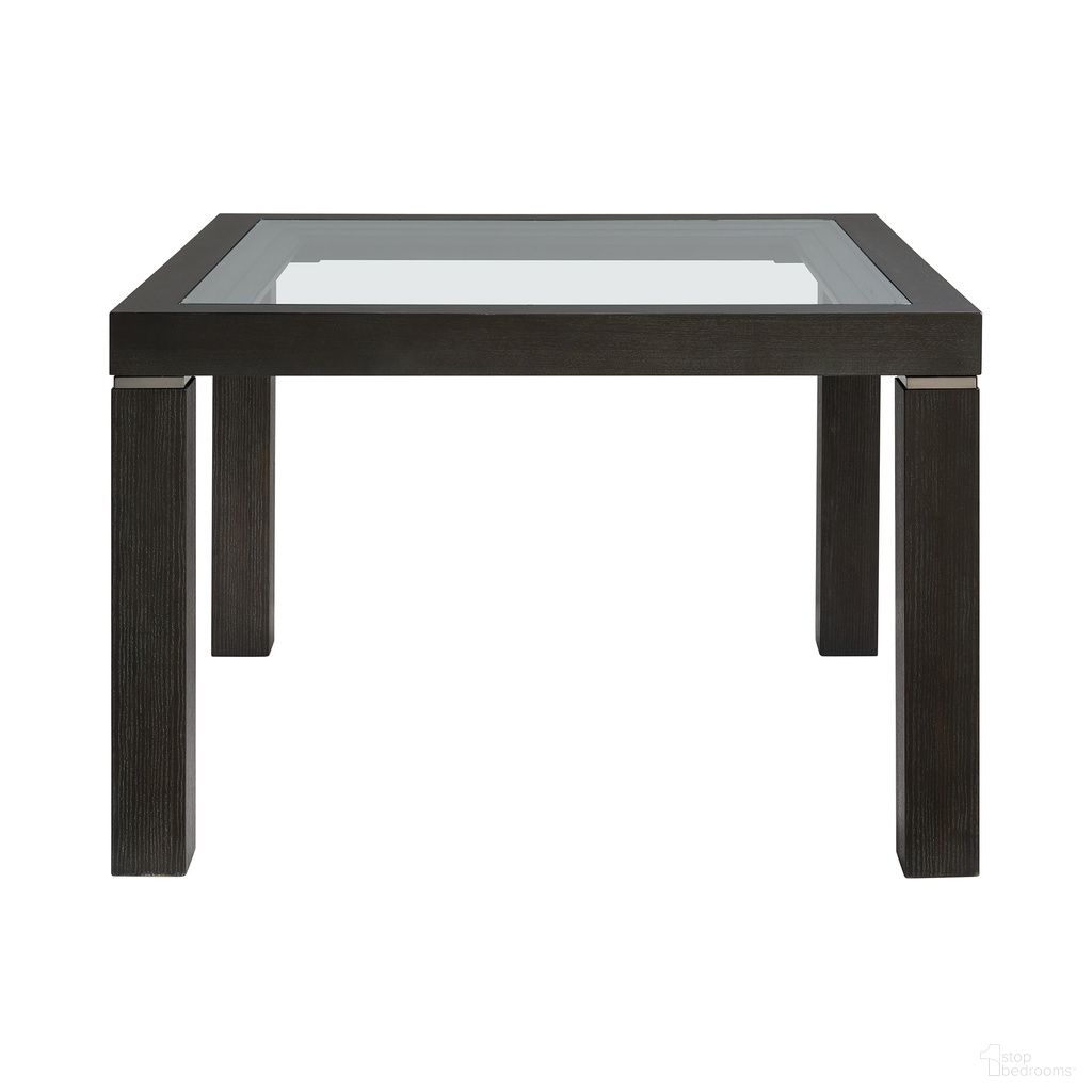 Alodia Counter Table with Glass In Charcoal