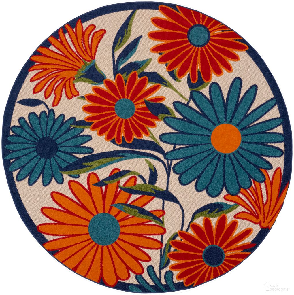 The appearance of Aloha 10' x 10' Round Contemporary Rug In Multicolor designed by Nourison in the modern / contemporary interior design. This multicolor piece of furniture  was selected by 1StopBedrooms from Aloha Collection to add a touch of cosiness and style into your home. Sku: 99446933768. Material: Polypropylene.