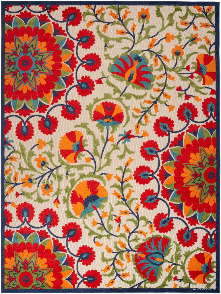 The appearance of Aloha 10' x 14' Transitional Rug In Red Multi designed by Nourison in the transitional interior design. This red multi piece of furniture was selected by 1StopBedrooms from Aloha Collection to add a touch of cosiness and style into your home. Sku: 99446836779. Material: Polypropylene.