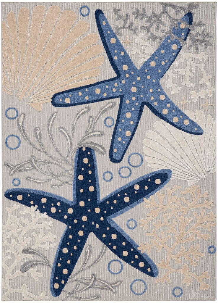 The appearance of Aloha 12' x 15' Coastal Rug In Blue Grey designed by Nourison in the coastal interior design. This blue grey piece of furniture was selected by 1StopBedrooms from Aloha Collection to add a touch of cosiness and style into your home. Sku: 99446829832. Material: Polypropylene.