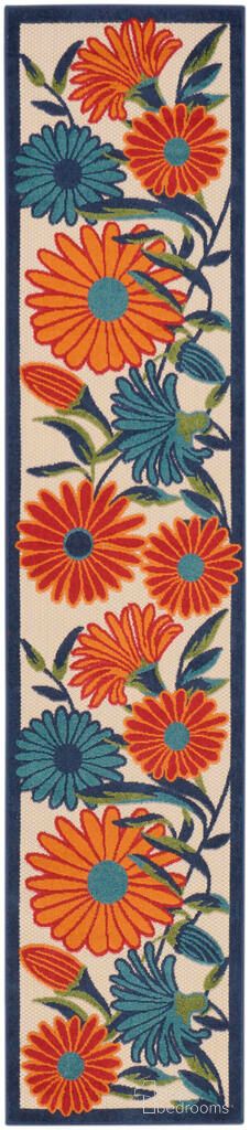 Aloha 2'3" x 12' Contemporary Rug In Multicolor