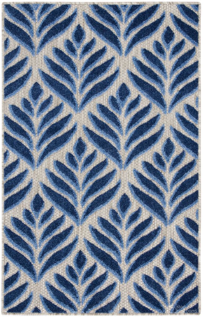 The appearance of Aloha 2'8" x 4' Tropical Rug In Blue designed by Nourison in the nautical & coastal interior design. This blue piece of furniture was selected by 1StopBedrooms from Aloha Collection to add a touch of cosiness and style into your home. Sku: 99446174017. Material: Polypropylene.