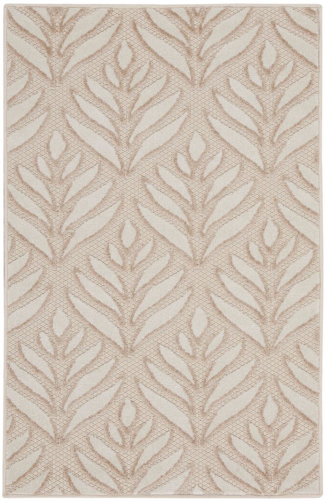 The appearance of Aloha 2'8" x 4' Tropical Rug In Ivory Grey designed by Nourison in the nautical & coastal interior design. This ivory grey piece of furniture  was selected by 1StopBedrooms from Aloha Collection to add a touch of cosiness and style into your home. Sku: 99446175052. Material: Polypropylene.