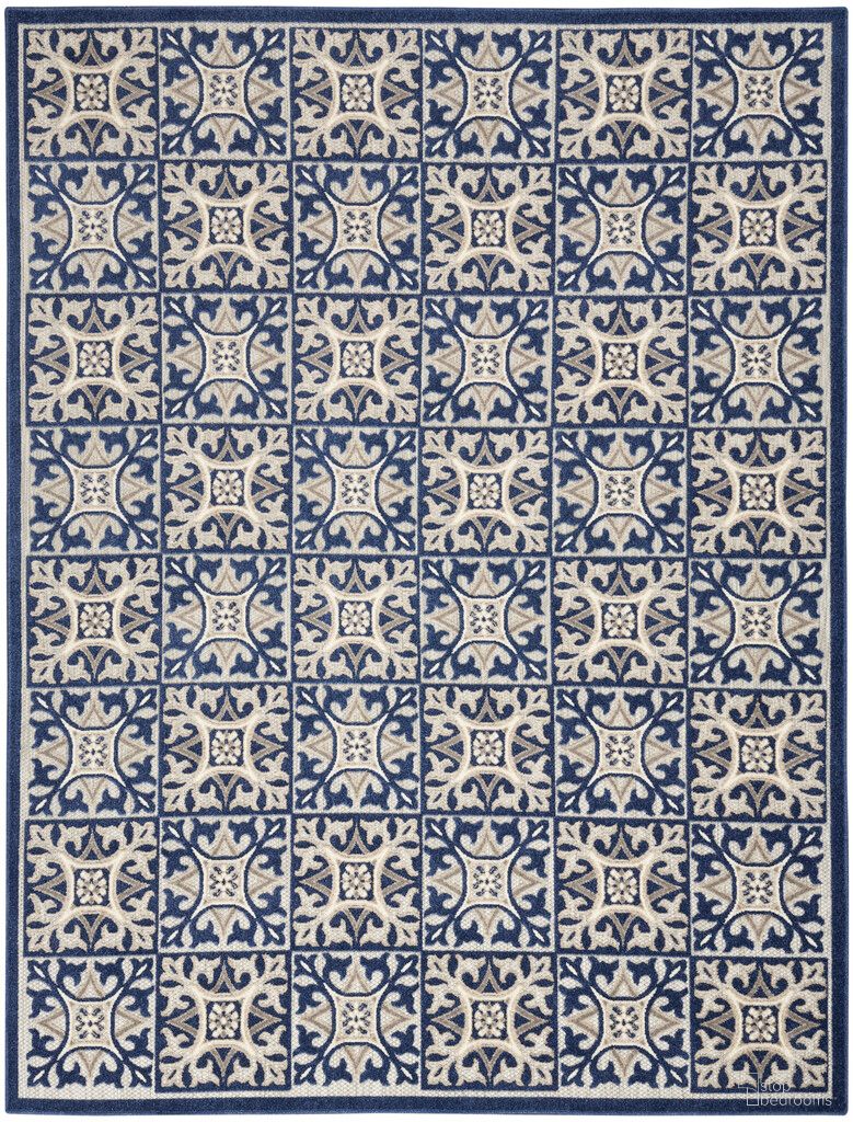Aloha 3'6" x 5'6" Contemporary Rug In Blue