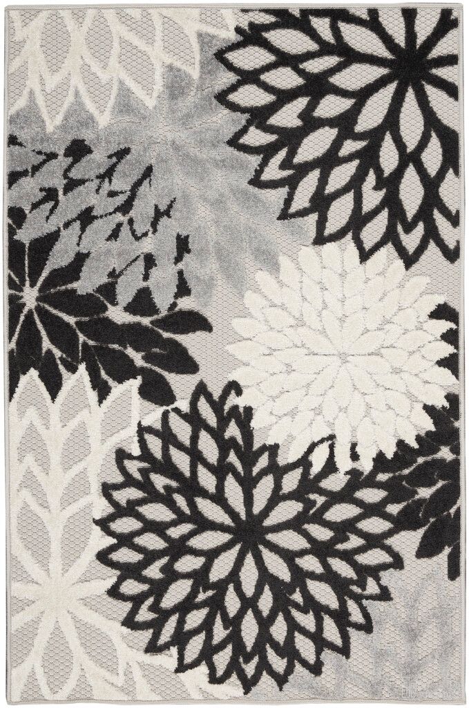 Aloha 3' x 5' Rug In Black White