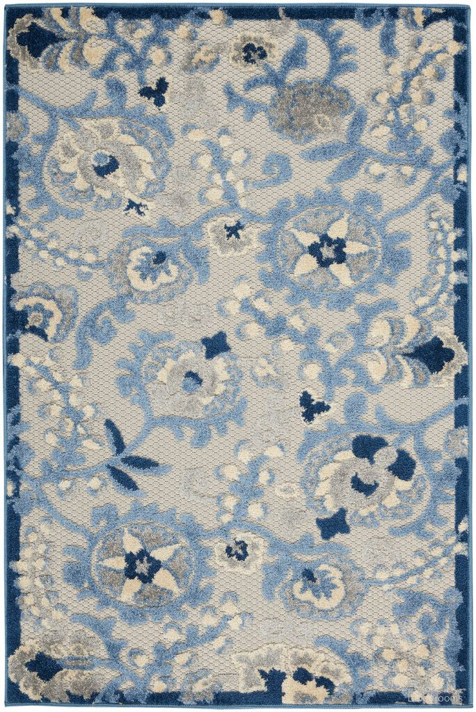 Aloha 3' x 5' Rug In Blue Grey