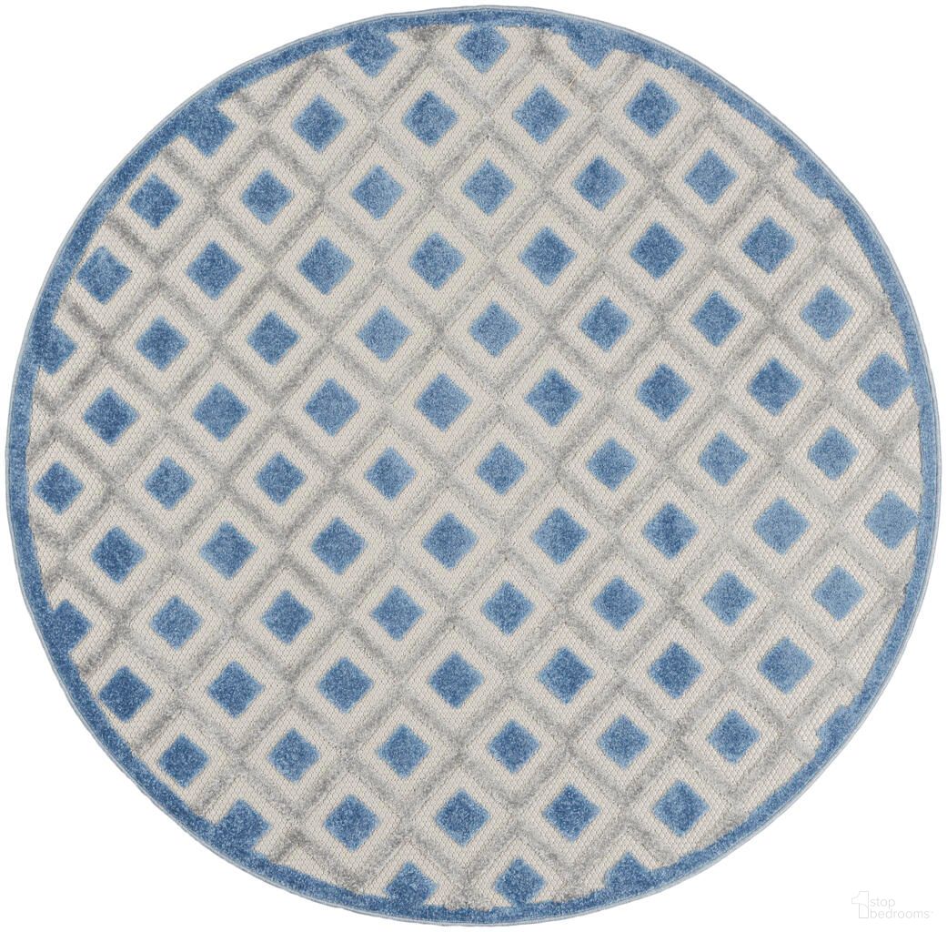 The appearance of Aloha 4' x 4' Round Modern Rug In Blue Grey designed by Nourison in the modern / contemporary interior design. This blue grey piece of furniture was selected by 1StopBedrooms from Aloha Collection to add a touch of cosiness and style into your home. Sku: 99446829207. Material: Polypropylene.