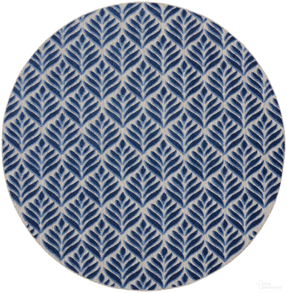 The appearance of Aloha 5'3" x 5'3" Round Rug In Blue designed by Nourison in the nautical & coastal interior design. This blue piece of furniture was selected by 1StopBedrooms from Aloha Collection to add a touch of cosiness and style into your home. Sku: 99446933676. Material: Polypropylene.
