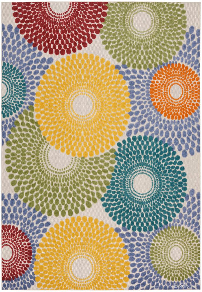 Aloha 7'10" x 10'6" Modern Rug In Multicolor