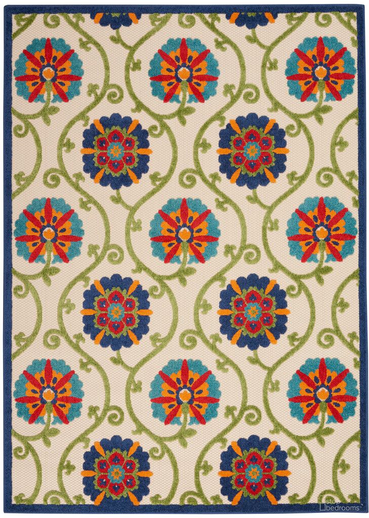 The appearance of Aloha 9'6" x 13' Rug In Blue Multi designed by Nourison in the modern / contemporary interior design. This blue multi piece of furniture was selected by 1StopBedrooms from Aloha Collection to add a touch of cosiness and style into your home. Sku: 99446762047. Material: Polypropylene.