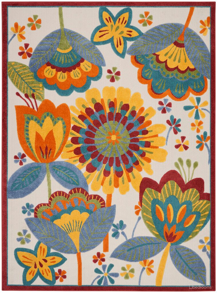 The appearance of Aloha 9'6" x 13' Contemporary Rug In Multicolor designed by Nourison in the modern / contemporary interior design. This multicolor piece of furniture  was selected by 1StopBedrooms from Aloha Collection to add a touch of cosiness and style into your home. Sku: 99446829139. Material: Polypropylene.