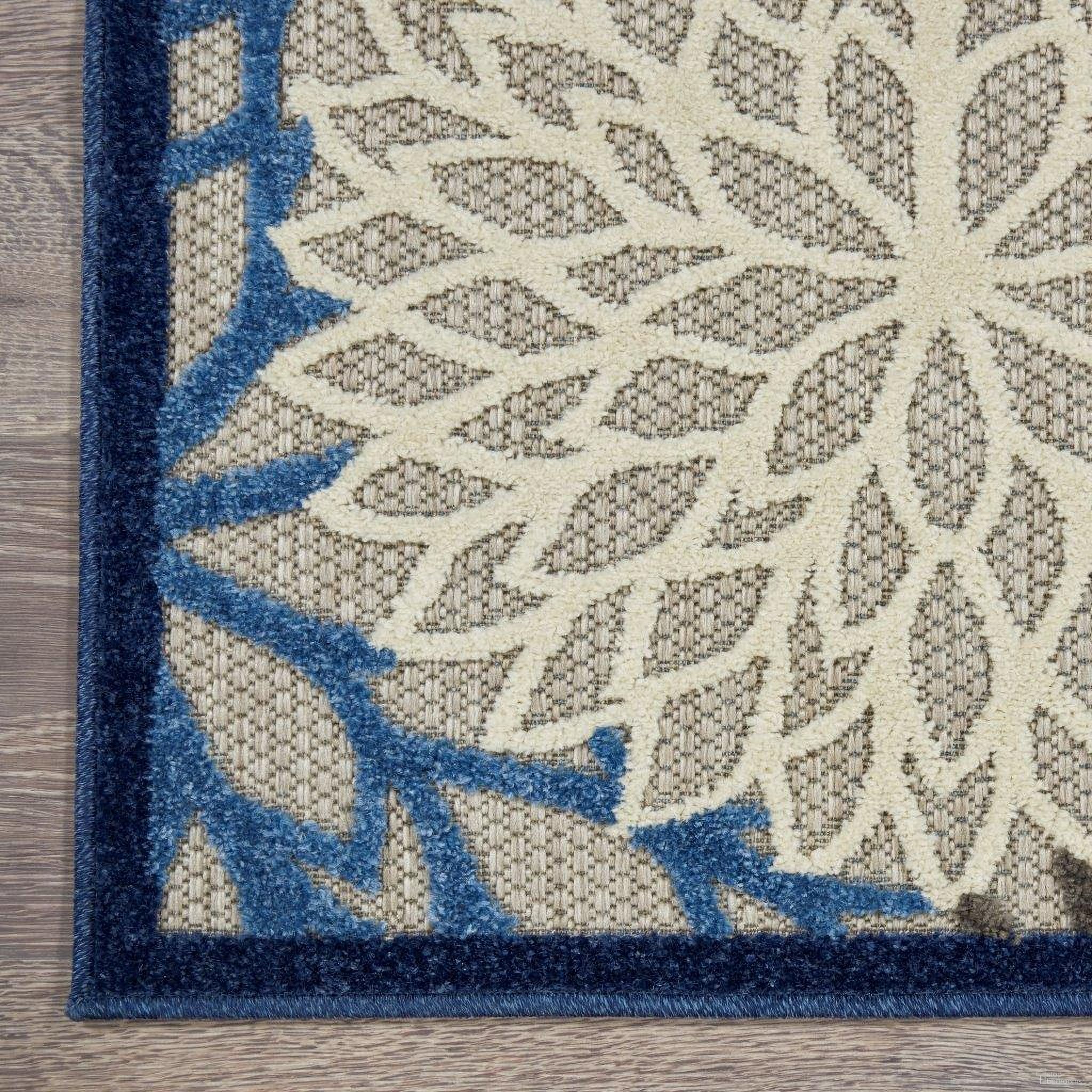 Aloha Blue and Multicolor 6' x 9' Area Rug