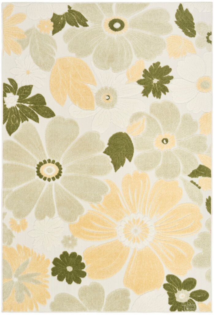 The appearance of Aloha Modern 9' x 12' Modern Rug In Ivory and Green designed by Nourison in the modern / contemporary interior design. This ivory and green piece of furniture was selected by 1StopBedrooms from Aloha Collection to add a touch of cosiness and style into your home. Sku: 841491157343. Material: Polypropylene.