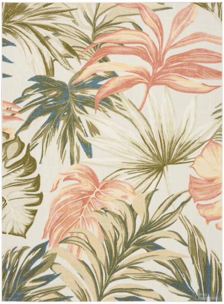 Aloha Modern 9' x 12' Modern Rug In Ivory and Green