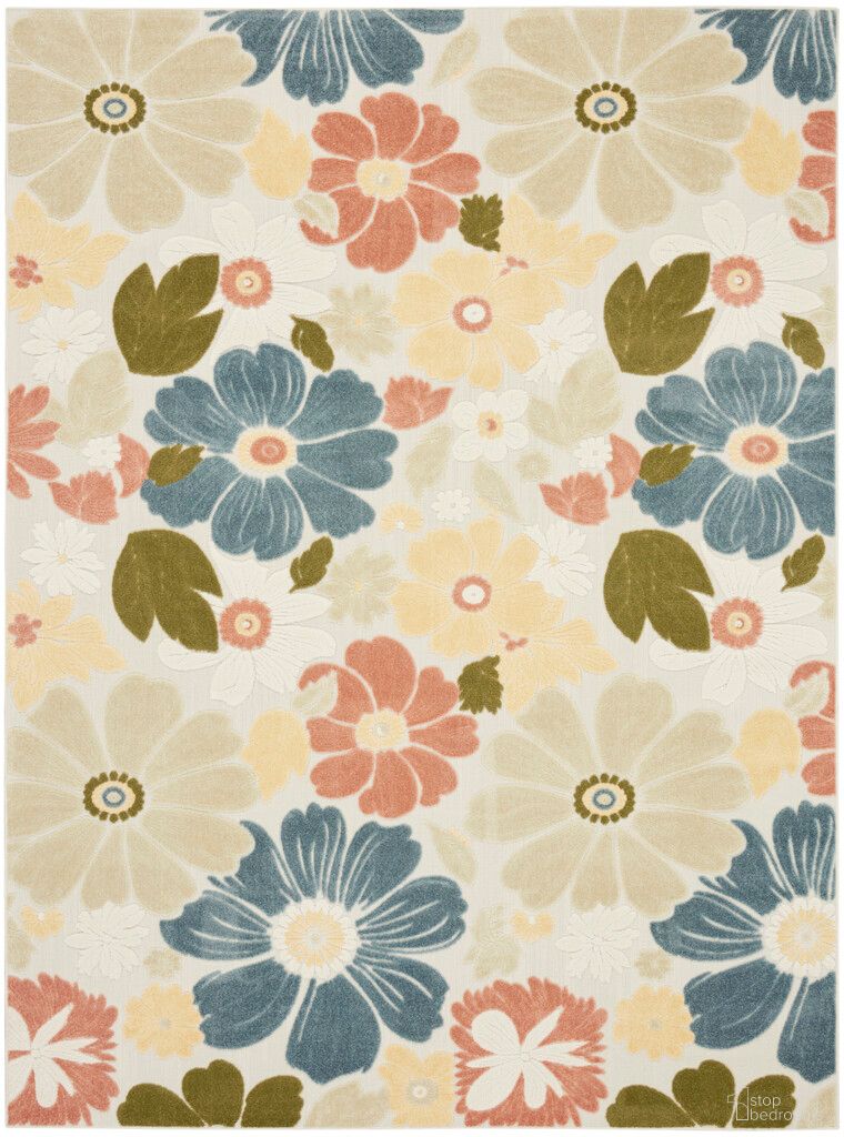 The appearance of Aloha Modern 9' x 12' Rug In Multicolor designed by Nourison in the modern / contemporary interior design. This multicolor piece of furniture  was selected by 1StopBedrooms from Aloha Collection to add a touch of cosiness and style into your home. Sku: 841491157398. Material: Polypropylene.
