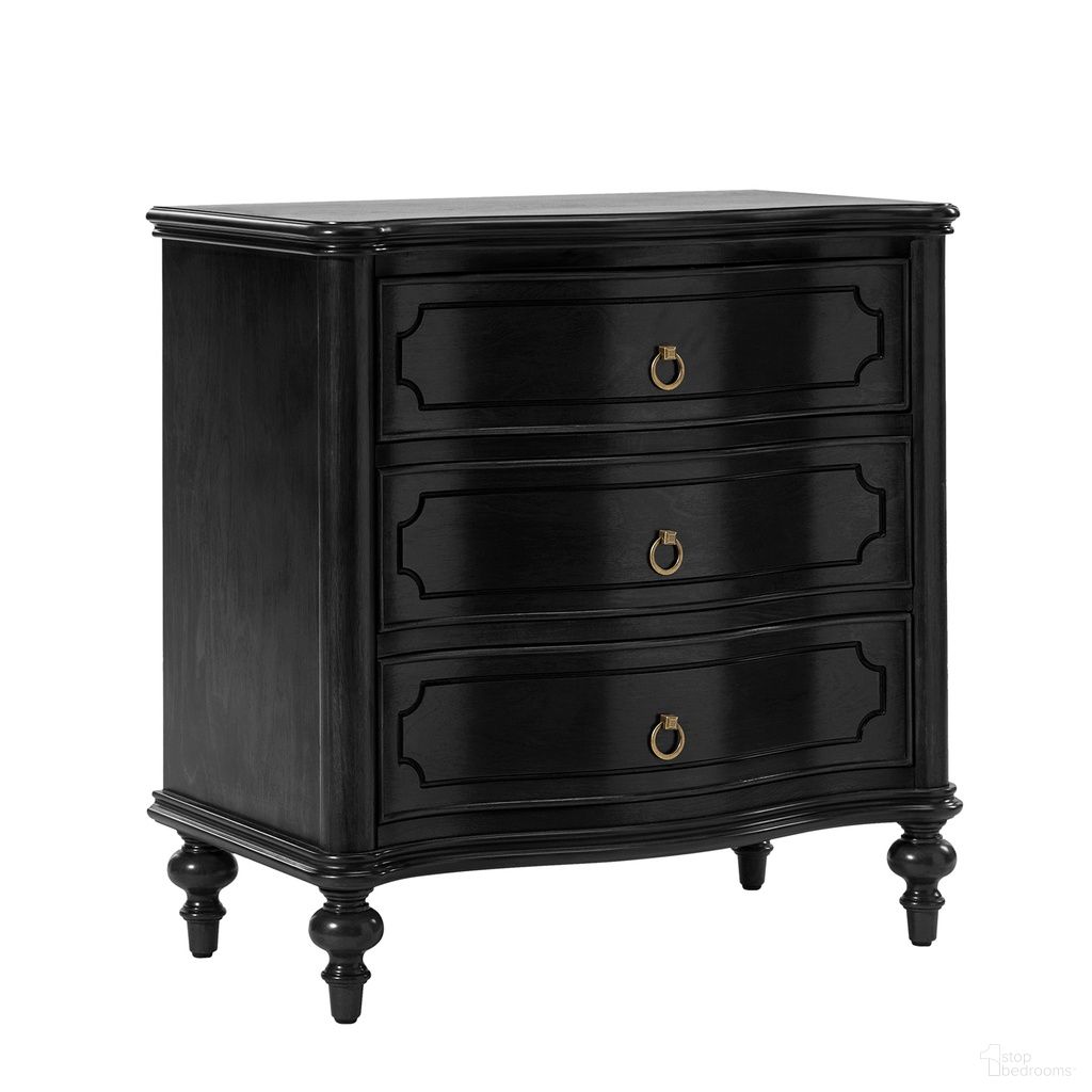 Alois 3-Drawer Nightstand In Black
