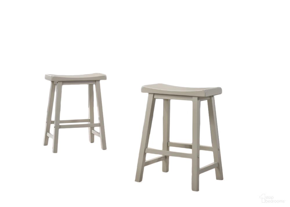 The appearance of Alonzo 17.5 Inch Backless Ergonomic Counter Height Stool Set of 2 In Light Gray designed by Lilola Home in the modern / contemporary interior design. This light gray piece of furniture was selected by 1StopBedrooms from Alonzo Collection to add a touch of cosiness and style into your home. Sku: 30500-C. Material: Wood.