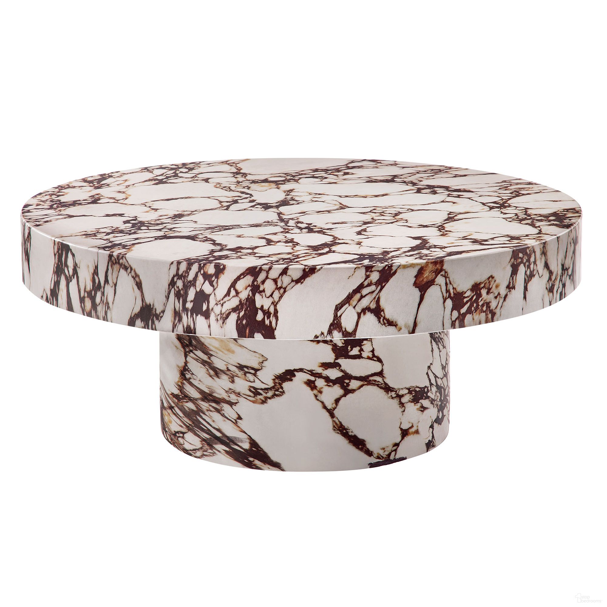 The appearance of Alora Indoor - Outdoor Patio Concrete Round Coffee Table In Red Marble designed by Modway in the modern / contemporary interior design. This red piece of furniture was selected by 1StopBedrooms from Alora Collection to add a touch of cosiness and style into your home. Sku: EEI-7091-RED. Table Top Shape: Round. Material: Concrete.