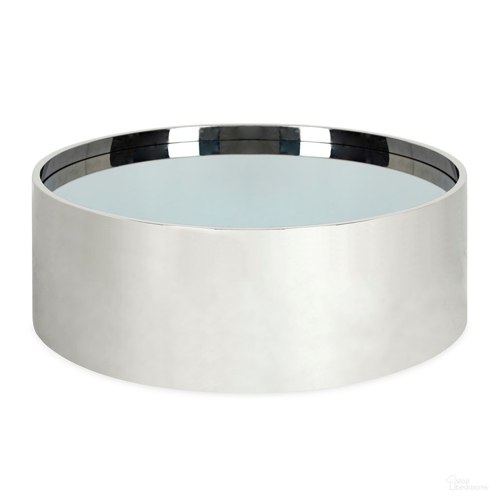 Alphaville Cocktail Table In Stainless Steel and Smoked Mirror