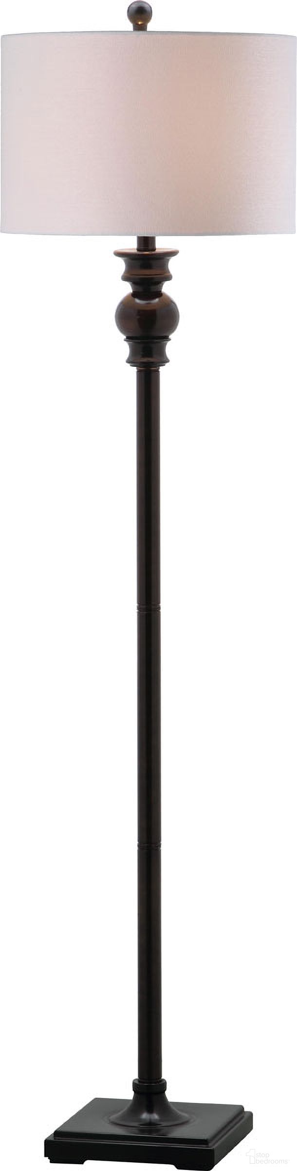 Alphie Ebony 61 Inch Floor Lamp with White Shade