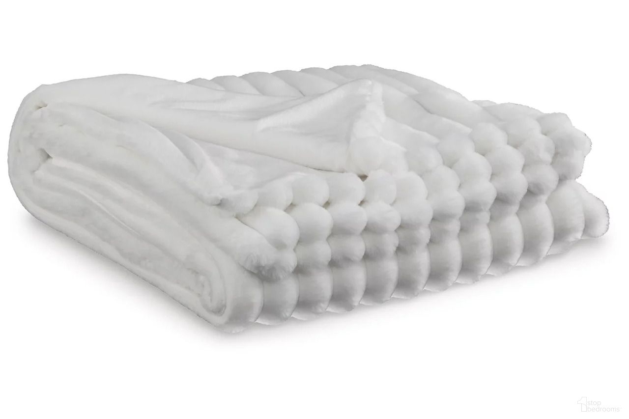 The appearance of Alsonwell Throw Set of 3 In White designed by Signature Design by Ashley in the transitional interior design. This white piece of furniture  was selected by 1StopBedrooms from Alsonwell Collection to add a touch of cosiness and style into your home. Sku: A1001080. Material: Fabric.