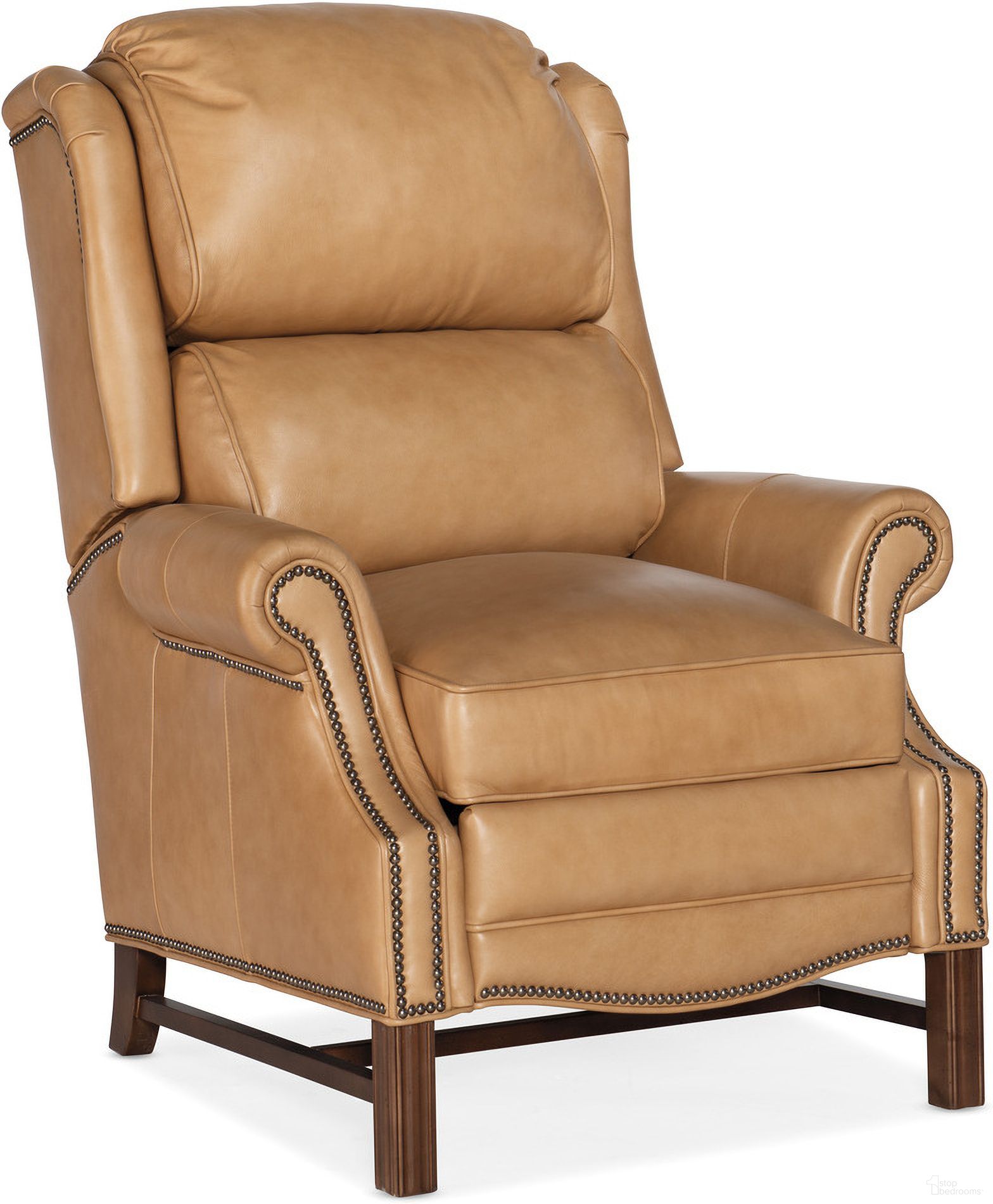The appearance of Alta High Leg Reclining Lounger In Taupe designed by Bradington Young in the traditional interior design. This taupe piece of furniture was selected by 1StopBedrooms from BYX Collection to add a touch of cosiness and style into your home. Sku: BYX-4104980007-83NCGM. Material: Leather.