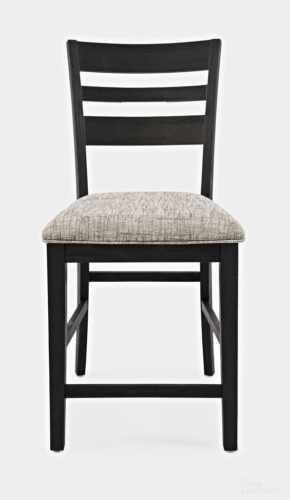 The appearance of Altamonte Ladderback Upholstered Counter Stool Set of 2 In Dark Charcoal designed by Jofran in the modern / contemporary interior design. This dark charcoal piece of furniture was selected by 1StopBedrooms from Altamonte Collection to add a touch of cosiness and style into your home. Sku: 1851-BS420KD. Material: Acacia.