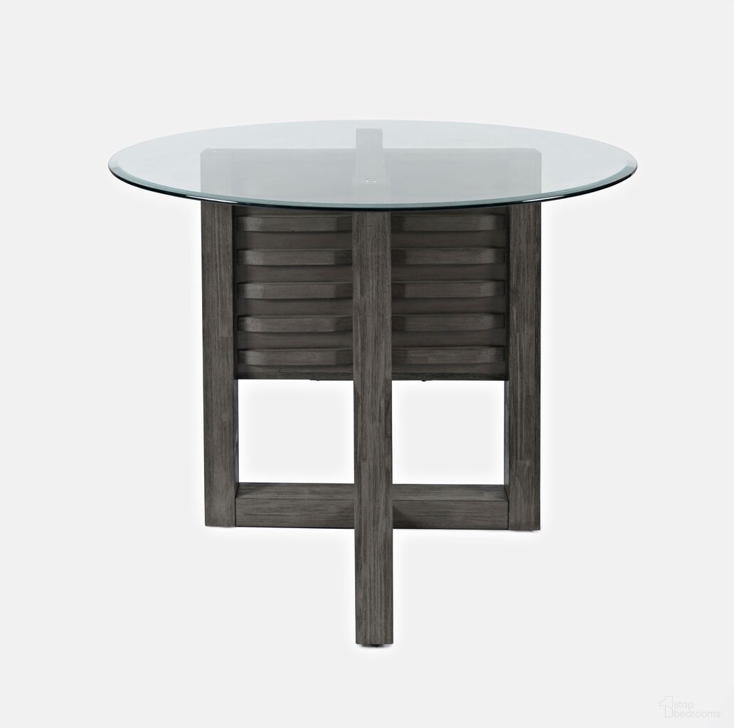 The appearance of Altamonte 48 Inch Round Counter Height Table with Glass Top In Brushed Grey designed by Jofran in the modern / contemporary interior design. This brushed grey piece of furniture  was selected by 1StopBedrooms from Altamonte Collection to add a touch of cosiness and style into your home. Sku: 1855-50B;G-48RD. Table Base Style: Pedestal. Table Top Shape: Round. Size: 48". Material: Acacia.