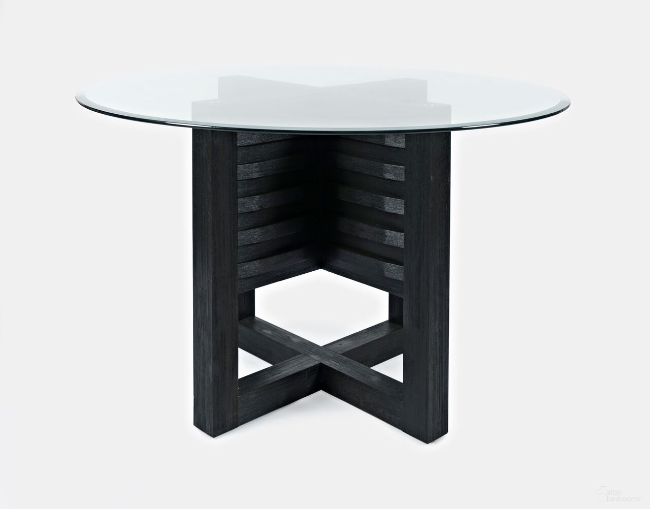 The appearance of Altamonte 48 Inch Round Dining Table with Glass Top In Dark Charcoal designed by Jofran in the modern / contemporary interior design. This dark charcoal piece of furniture was selected by 1StopBedrooms from Altamonte Collection to add a touch of cosiness and style into your home. Sku: 1851-48B;G-48RD. Table Base Style: Pedestal. Table Top Shape: Round. Size: 48". Material: Acacia.