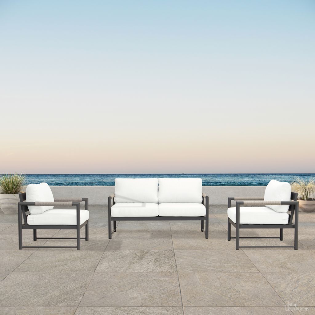 The appearance of Alto 3 Piece Loveseat Set In Canvas Natural and Slate designed by Harmonia Living in the modern / contemporary interior design. This canvas natural/slate piece of furniture was selected by 1StopBedrooms from Alto Collection to add a touch of cosiness and style into your home. Sku: ALTO-SL-PG-SET120-CN. Material: Aluminum.