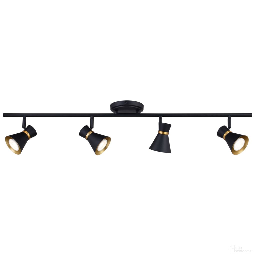 The appearance of Alto 4 Light LED Directional Light In Matte Black and Satin Brass designed by Vaxcel in the transitional interior design. This matte black/satin brass piece of furniture  was selected by 1StopBedrooms from Alto Collection to add a touch of cosiness and style into your home. Sku: C0287. Material: Steel.