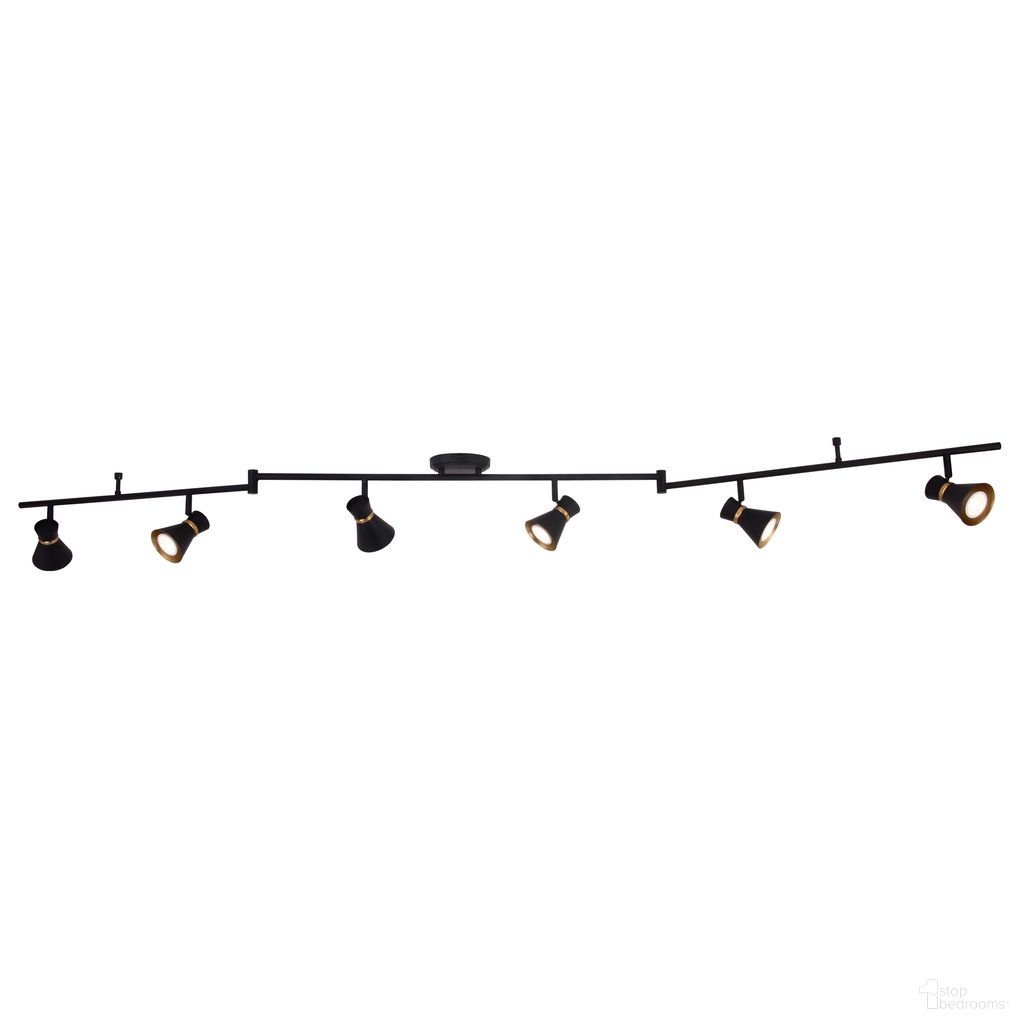 The appearance of Alto 6 Light LED Directional Light In Matte Black and Satin Brass designed by Vaxcel in the transitional interior design. This matte black/satin brass piece of furniture  was selected by 1StopBedrooms from Alto Collection to add a touch of cosiness and style into your home. Sku: C0288. Material: Steel.