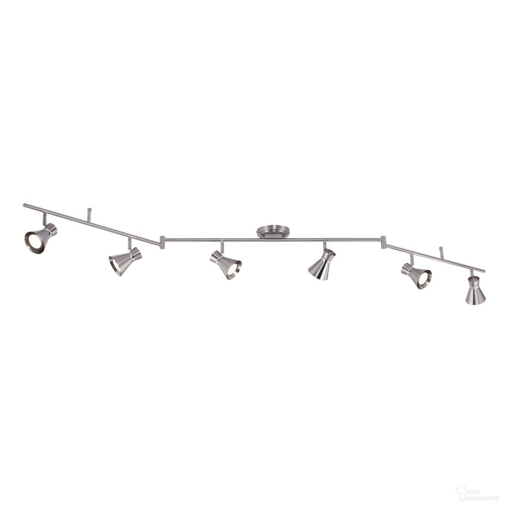 Alto 6L LED Swing Directional Ceiling Light In Brushed Nickel and Chrome