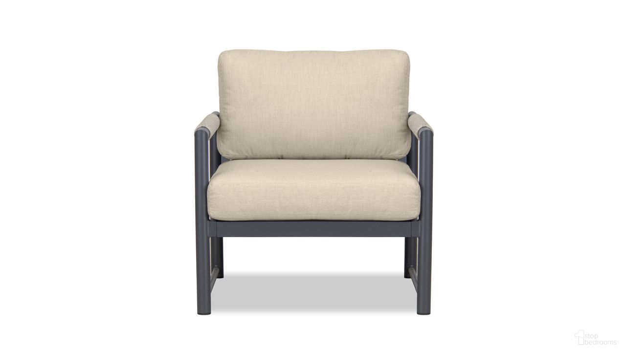 The appearance of Alto Club Chair In Canvas Flax and Slate designed by Harmonia Living in the modern / contemporary interior design. This canvas flax/slate piece of furniture  was selected by 1StopBedrooms from Alto Collection to add a touch of cosiness and style into your home. Sku: ALTO-SL-PG-CC-CF. Material: Aluminum.