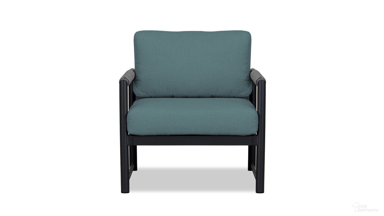 The appearance of Alto Club Chair In Cast Lagoon and Black designed by Harmonia Living in the modern / contemporary interior design. This cast lagoon/black piece of furniture  was selected by 1StopBedrooms from Alto Collection to add a touch of cosiness and style into your home. Sku: ALTO-BK-CO-CC-CL. Material: Aluminum.